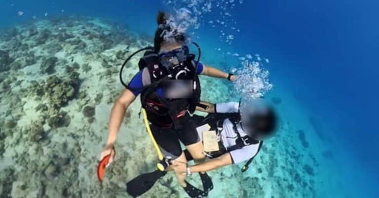 Una influencer denunció que fue abusada por un instructor de buceo debajo del agua y publicó el video de la inmersión