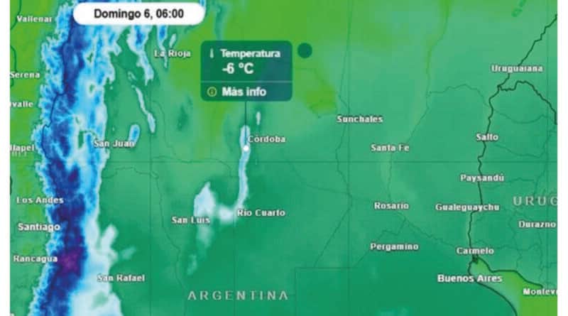 El tiempo: ingresa un frente frío del sur y baja fuerte la temperatura este fin de semana