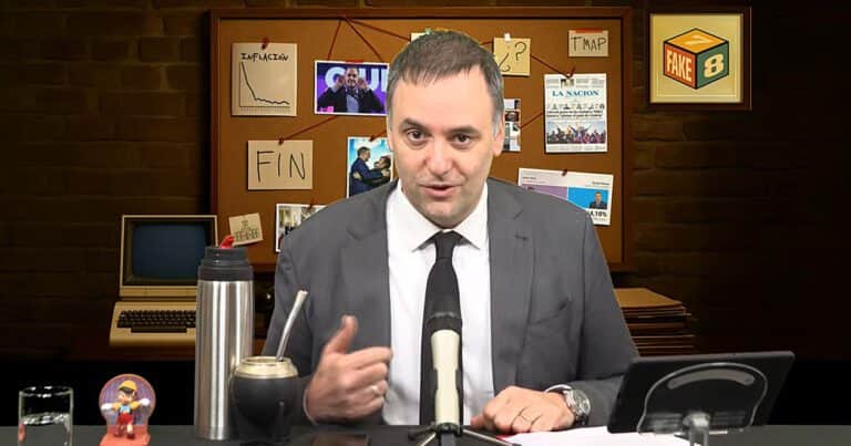 Adorni lanzó «Fake-7-8», el streaming en el que parodia a un emblema del kirchnerismo y está hecho para atacar al periodismo