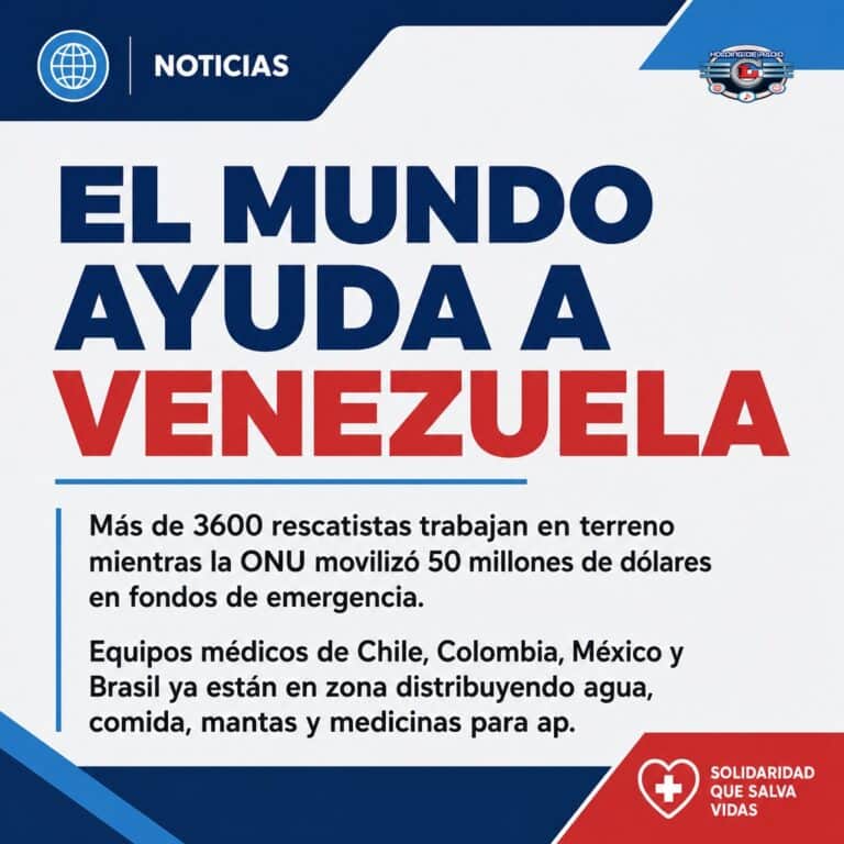 El mundo responde: más de 30 países envían ayuda a Venezuela. 3600 rescatistas trabajan en…