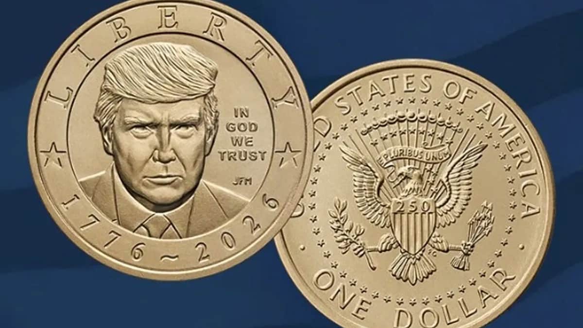 Trump se convierte en el primer presidente de EE.UU. en activo que aparece en una moneda de 1 dólar