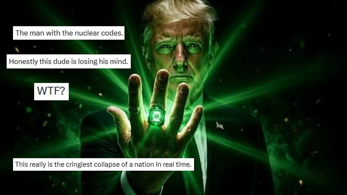Trump como Green Lantern, el Gobierno de Trump debe dejar de abusar de la cultura pop