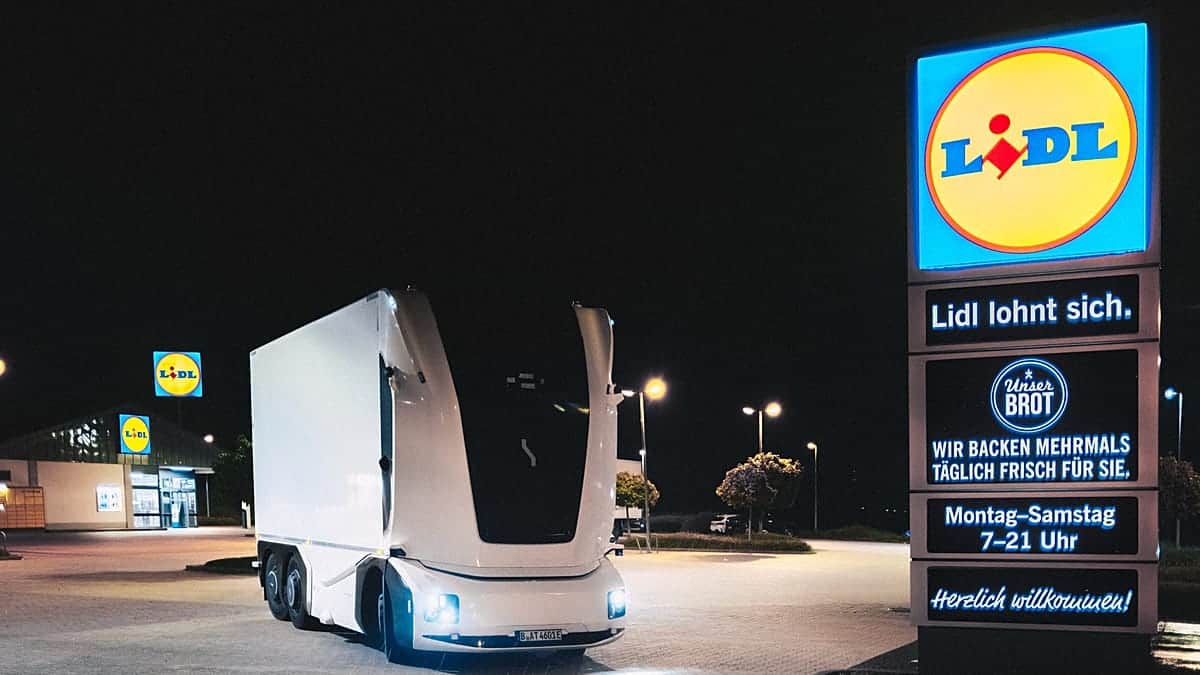 Reparto a supermercados: Lidl prueba un camión eléctrico autónomo