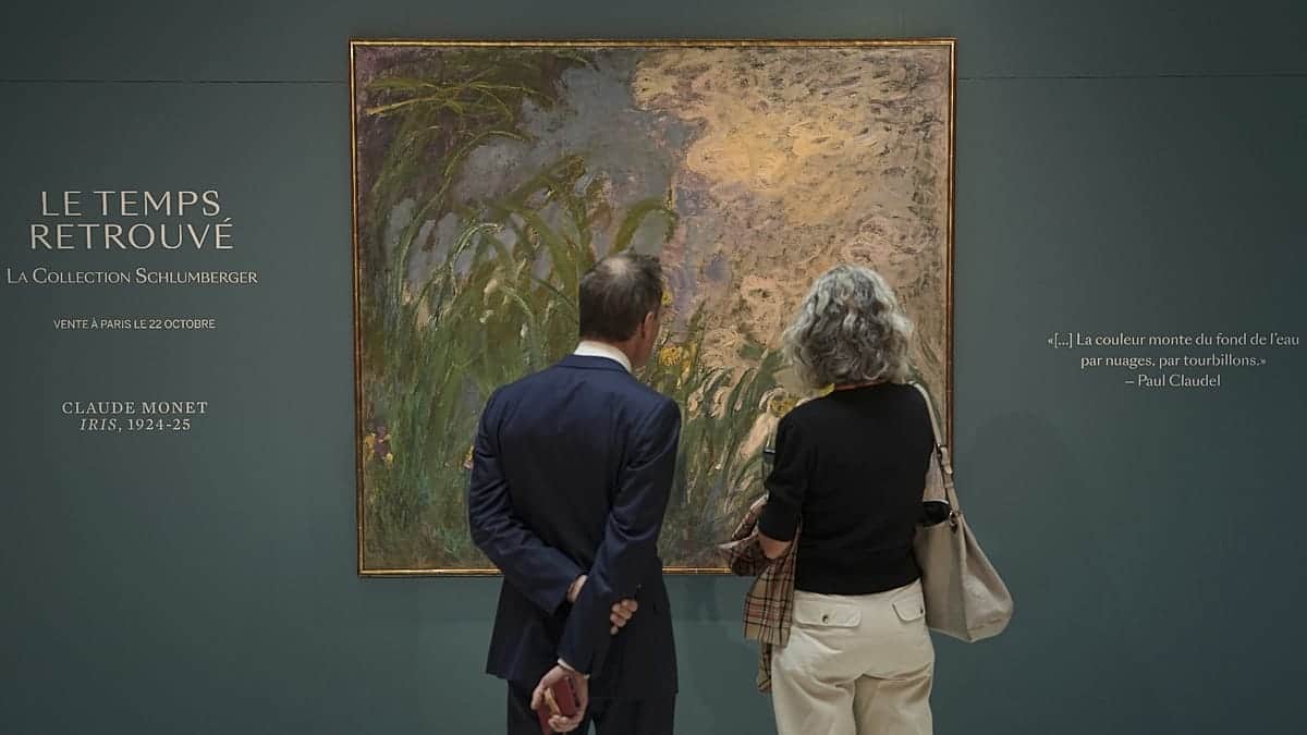 "Iris" y "Saule pleureur": Cuadros inéditos de Monet salen a la venta en París