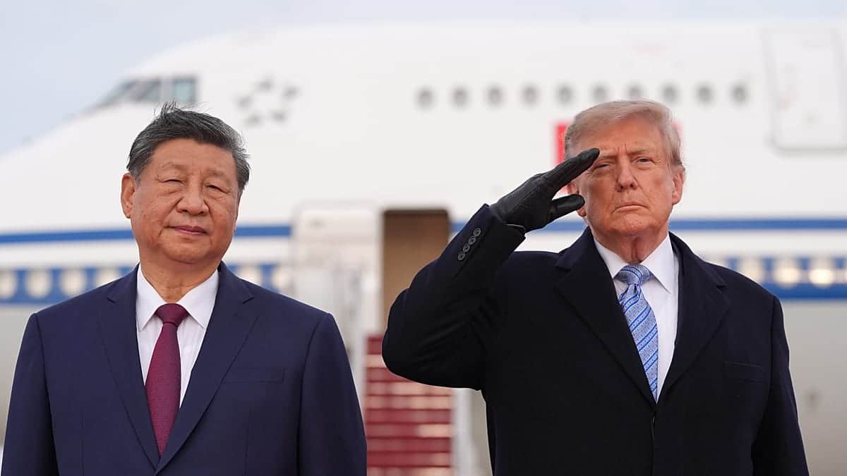 Trump recibe a Xi Jinping con alfombra roja, honores militares y desfile aéreo