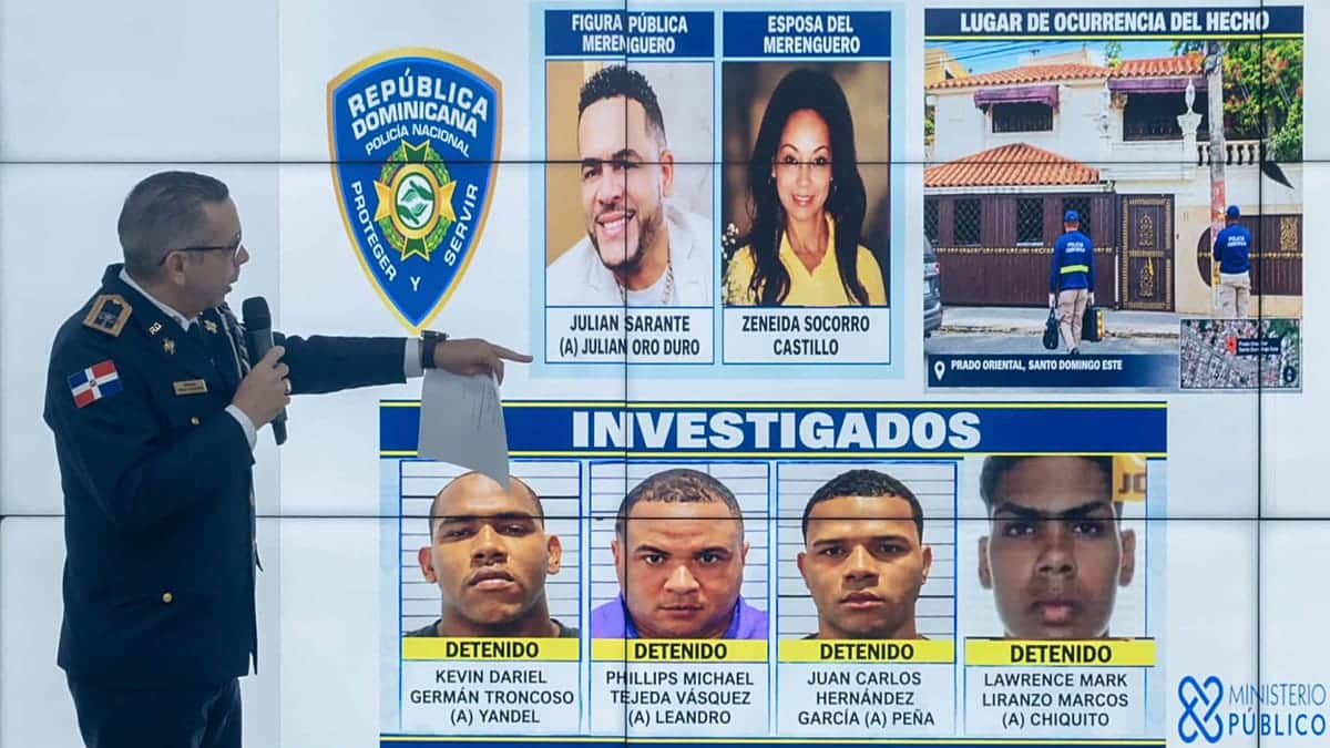 Detenidos los cuatro sospechosos del asesinato de la esposa del cantante dominicano Julián Oro Duro