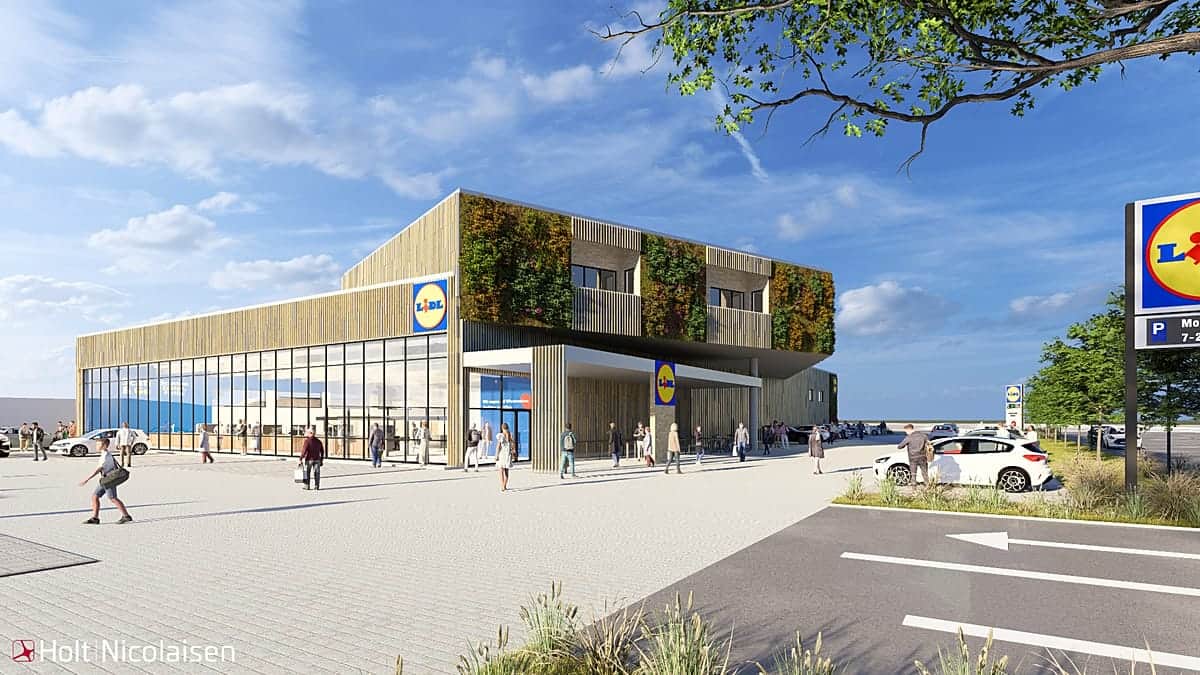 Lidl revoluciona la isla de lujo de Sylt con un centro ecoeficiente que combina supermercado y vivienda