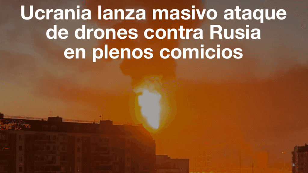 Ucrania lanza masivo ataque de drones contra Rusia en plenos comicios parlamentarios
