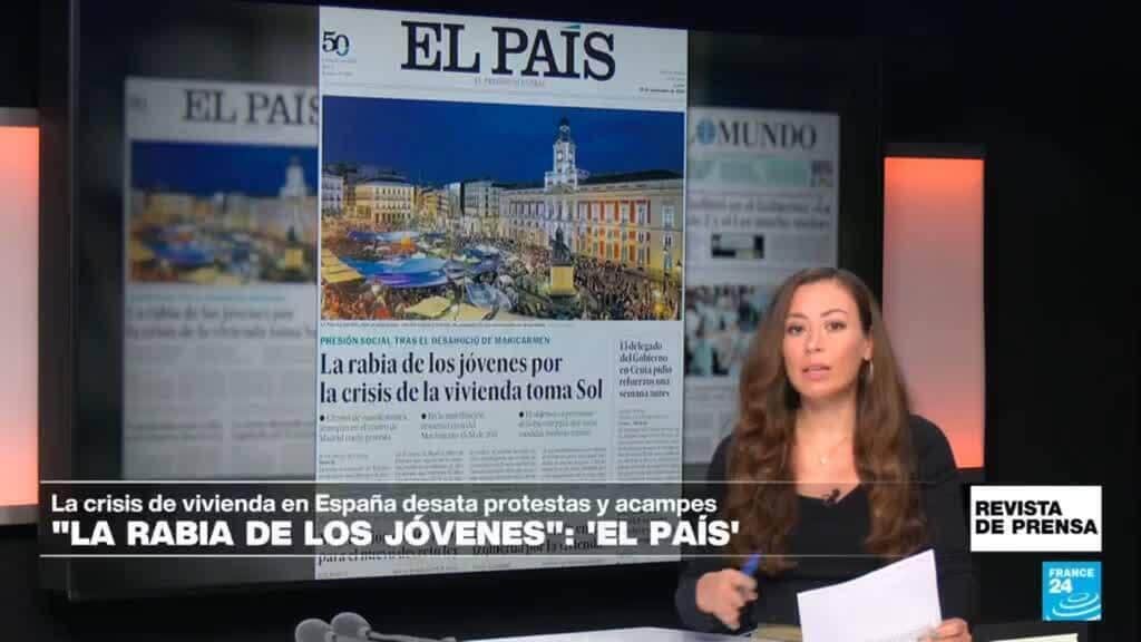 "La rabia de los jóvenes por la crisis de la vivienda toma Sol": 'El País'