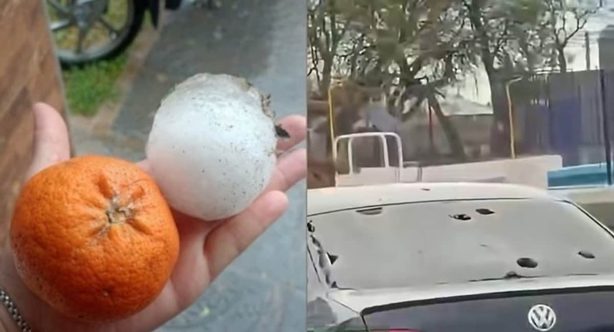 Fuerte granizada en el interior de Córdoba: 25 personas fueron asistidas en La Francia