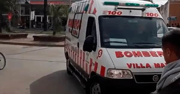 Choque entre camioneta y moto: joven de 19 años con traumatismo de cráneo grave