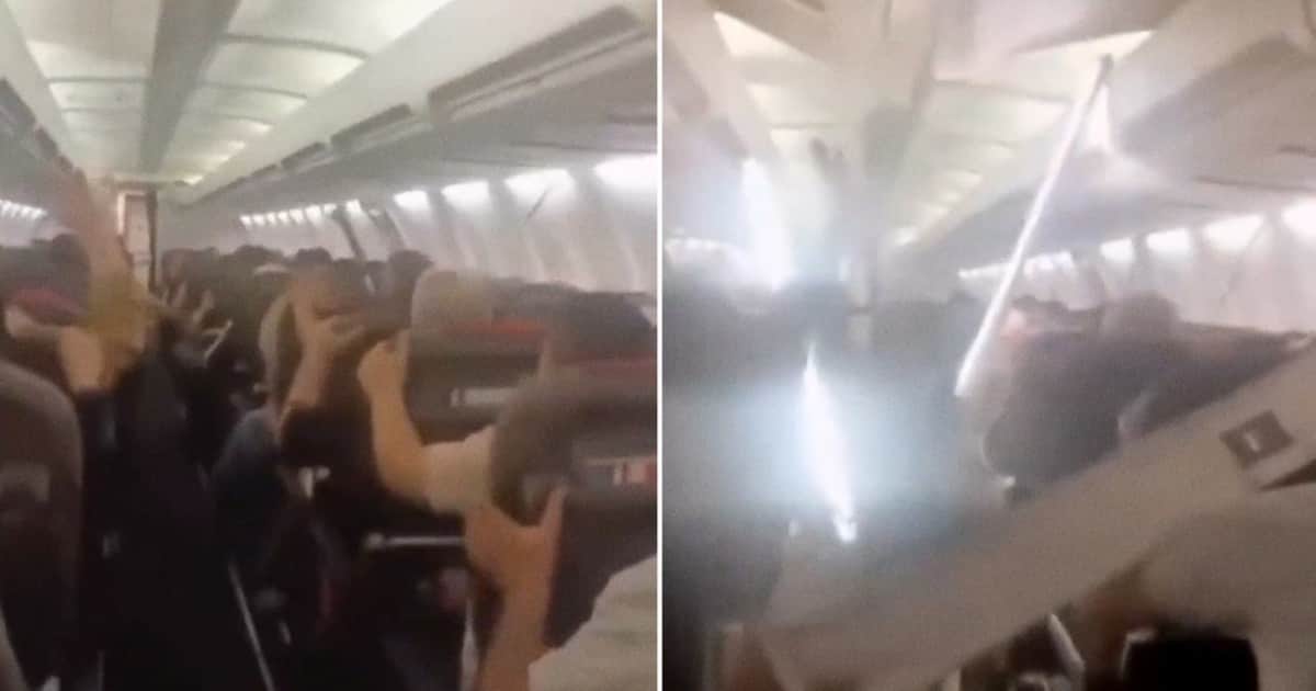 Video: el momento de pánico en un avión iraní ante un repentino daño tras el despegue