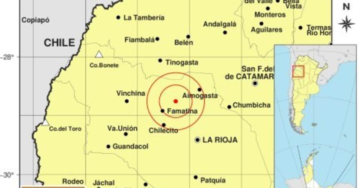 Un sismo de 5,4 sacudió a La Rioja y varias provincias aledañas