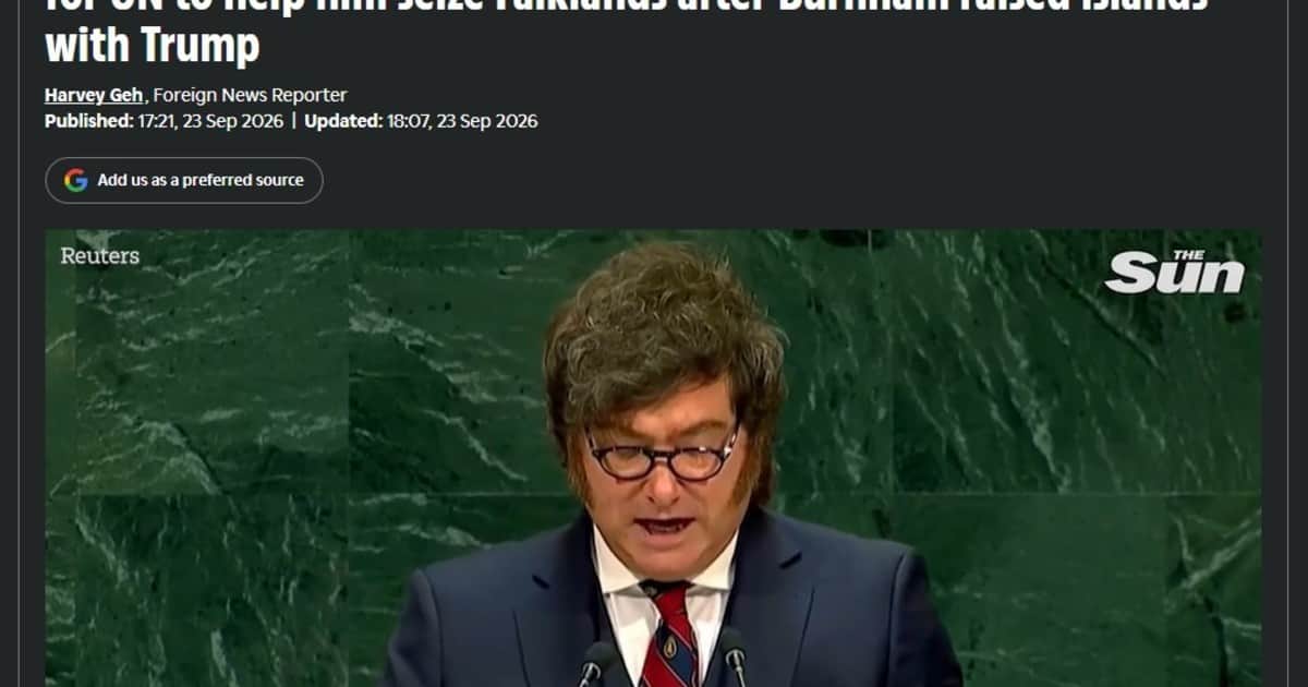 "Exigencia escandalosa": así reflejaron los medios británicos el discurso de Milei en la ONU con el reclamo por Malvinas