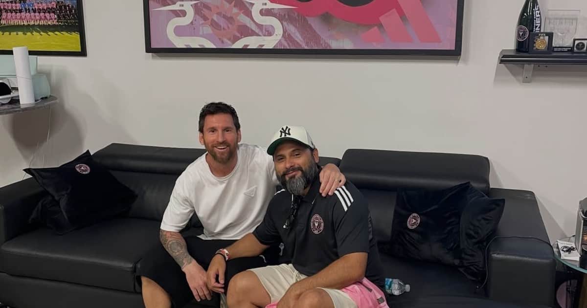 Messi y Maxi Biancucchi se encontraron en Estados Unidos